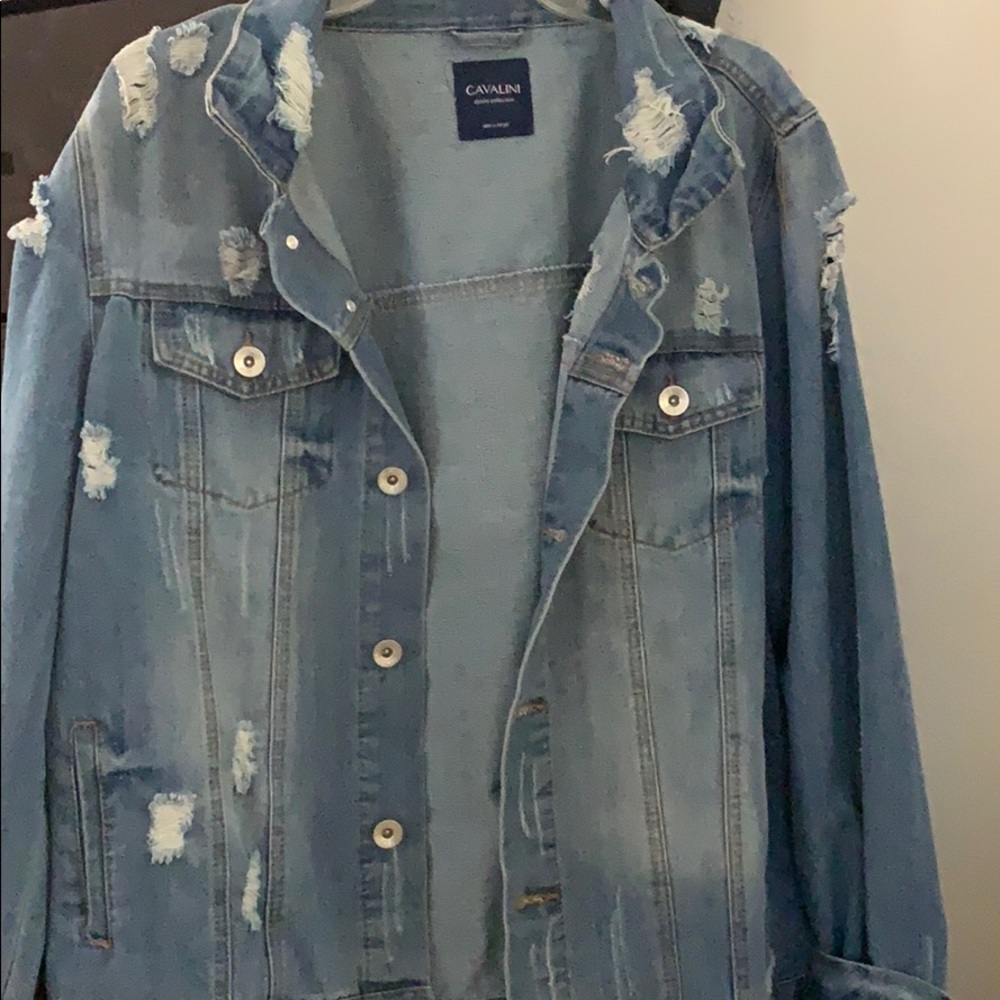 Oversized distressed jacket